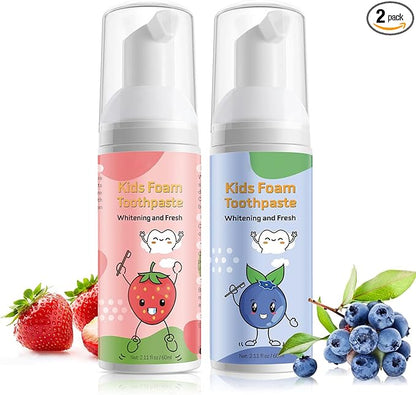 Moulis Foam Toothpaste Kids,Children Whitening Toothpaste with Low Fluoride & Natural Formula to Reduce Plaque,Toddler