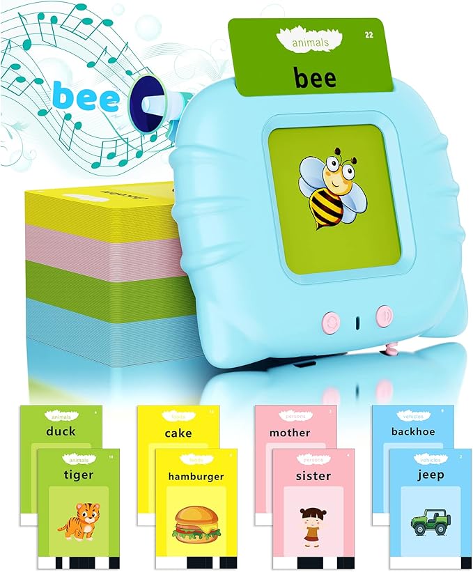 KOKODI Talking Flash Cards for Toddler Girls Toys Age 3+, Speech Therapy Toys 224 Sight Words Speech Therapy Toys Learning Alphabet Educational
