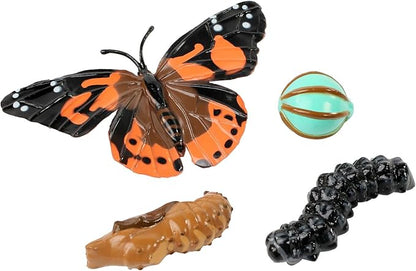 Insect Lore Butterfly Garden - 8" Habitat | 1 Cup of Live Baby Caterpillars | Life Cycle Figurines, Stickers, Wind up, Mini Habitat | Birthday or Teacher Gift Set