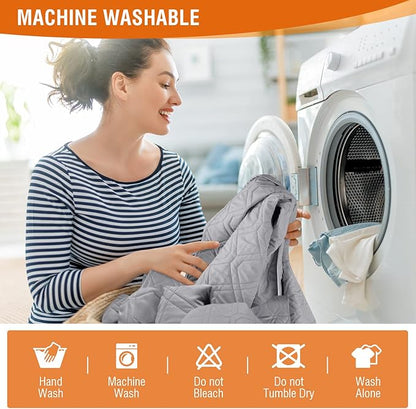 VANSOFY 100% Waterproof Recliner Chair Covers, Recliner Cover Non-Slip Dog Chair Cover Furniture Protector Washable Slipcover with Pocket, Elastic Straps for Pets, Dogs(Light Gray, 23.6")