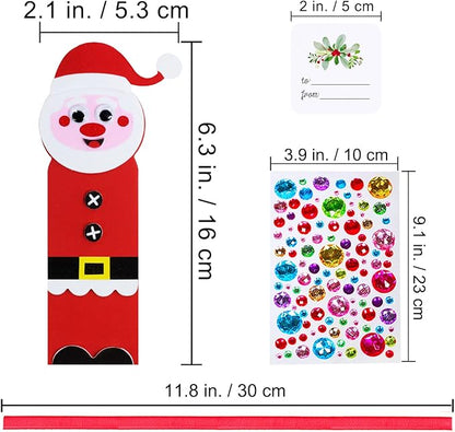 Winlyn 24 Sets Christmas Craft Kits Winter Crafts DIY Christmas Ornaments Art Sets Snowman Reindeer Pine Tree Owl Penguin Christmas Foam Stickers Arts and Crafts for Kids Holiday Classroom Activities