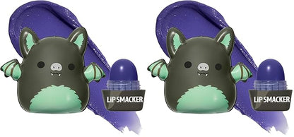Lip Smacker Squishmallows Moisturizing Lip Balm, Fun Soft Squishy Collectible Top, Blackberry Flavored Hydration - Aldous (Pack of 2)