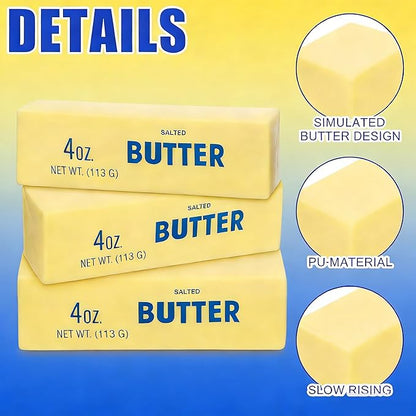 4 Pcs Slow Rising Butter Squishy Fidget Toys Adults, Slow Rebound Stress Balls Stress Relief & Fidget Toys for ADHD, Easter Basket Stuffers Easter Gifts