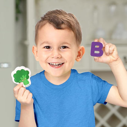 Crayola: ABC Matching Magnet Set - Foodie Garden - Alphabet & Image Foam Magnets, Classroom & Home Education, Spelling-Learning, Toddler, Kid Ages 3+