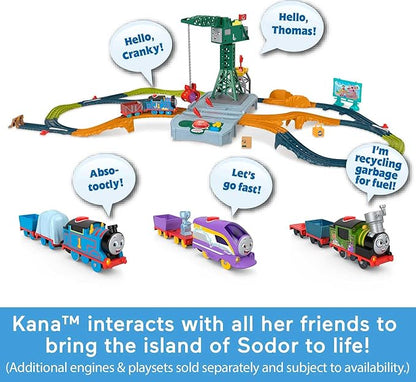 Thomas & Friends Motorized Toy Train Talking Kana Engine with Sounds Phrases & Cargo Car for Preschool Pretend Play Kids Ages 3+ Years