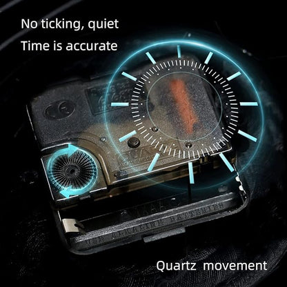 YOUKI Metal Motorcycle Wall Clock,Desk Shelf Clocks Digital Clock for Bedroom,Retro Vintage Non-Ticking Table Clock Battery Operated Silent,Easy to Read,Wall Art16.9 * 1.5 * 7.5 Inches,Red