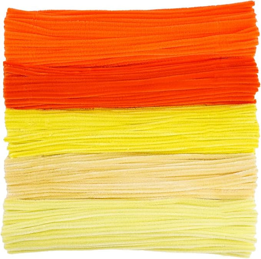 Caydo 500 Pieces Orange Pipe Cleaners, Chenille Stems, Pipe Cleaner Crafts for DIY Art and Craft Projects Creative Gift Party Decorations