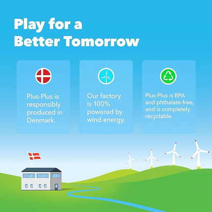 PLUS PLUS 70 Piece Interlocking Building Blocks for Kids, Open Ended Connecting Toys, STEM Bin Classroom Mini Manipulatives - Glow in The Dark Play Tube