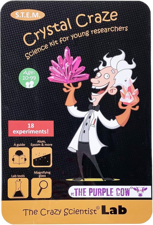 The Purple Cow- The Crazy Scientist Crystal Craze Experiment Stem Education Science Kit for Kids Boys & Girls Aged 10+