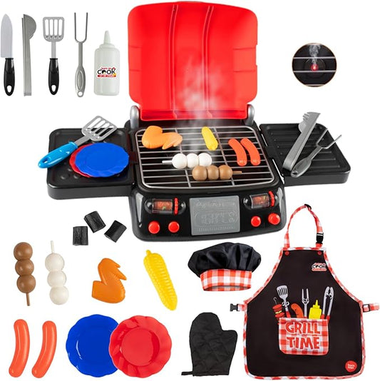 Born Toys Kids Pretend Play Kitchen Set (Master Grill)