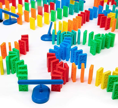 Bulk Dominoes Kinetic Domino Kit | Dominoes Set, STEM STEAM Small Toys, Family Games for Kids, Kids Toys and Games, Building, Toppling, Chain Reaction Sets (331pc)