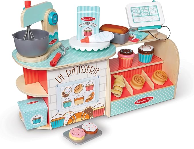 Melissa & Doug Wooden La Patisserie Bakery (39 Pieces) - FSC Certified