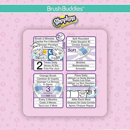 Brush Buddies 2 Piece Shopkins Toothbrush