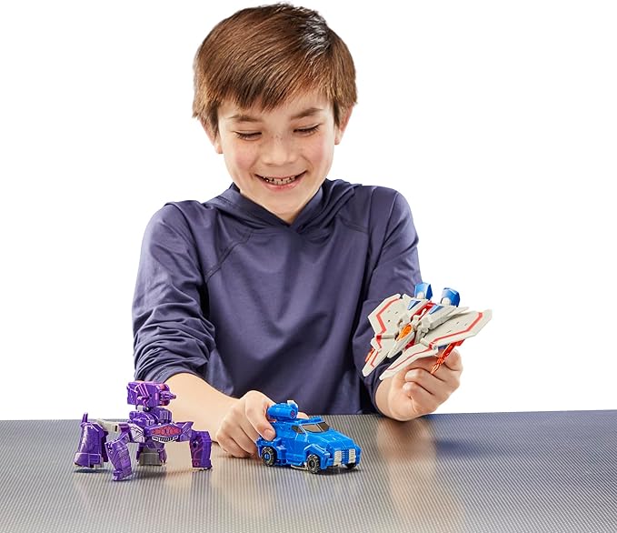 Transformers Decepticon Commander 3-Pack of 5-Inch Robot Action Figures for Boys and Girls, Starscream, Shockwave & Soundwave, Interactive Toys for Kids Ages 6 and Up (Amazon Exclusive)