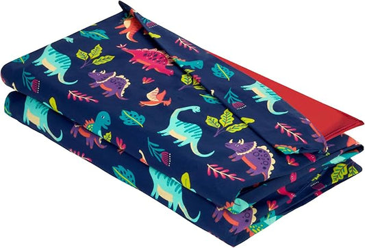Wildkin Kids Nap Mat Cover for Boys & Girls, Featuring Sewn-in Flap Design, Ideal for Preschool and Daycare, Fits Our Vinyl Nap Mat up to 1.5 Inches Including Basic Sleep Mat - Darling Dinosaurs