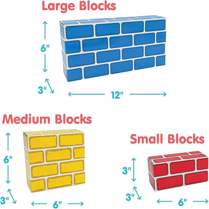 Teacher Created Resources Easy-Stack Cardboard Blocks, 40 Piece Set