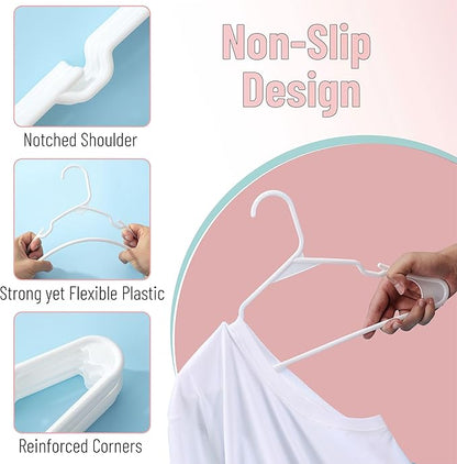 Mr. Pen- Kids Plastic Hangers, 20 Pack, White Baby Hanger, Childrens Hangers for Clothes, Baby Hangers for Closet, Kids Hangers, Baby Clothes Hangers, Toddler Hangers, Kid Hangers, Hangers for Kids