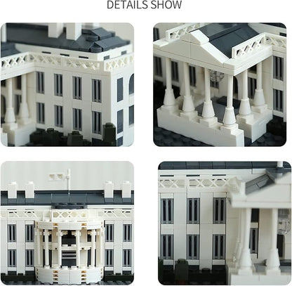 Liberty Imports White House Building Blocks Set, 770 Pieces Washington D.C. White House Famous Landmark Series - Architecture Bricks Toy Model for Kids and Adults