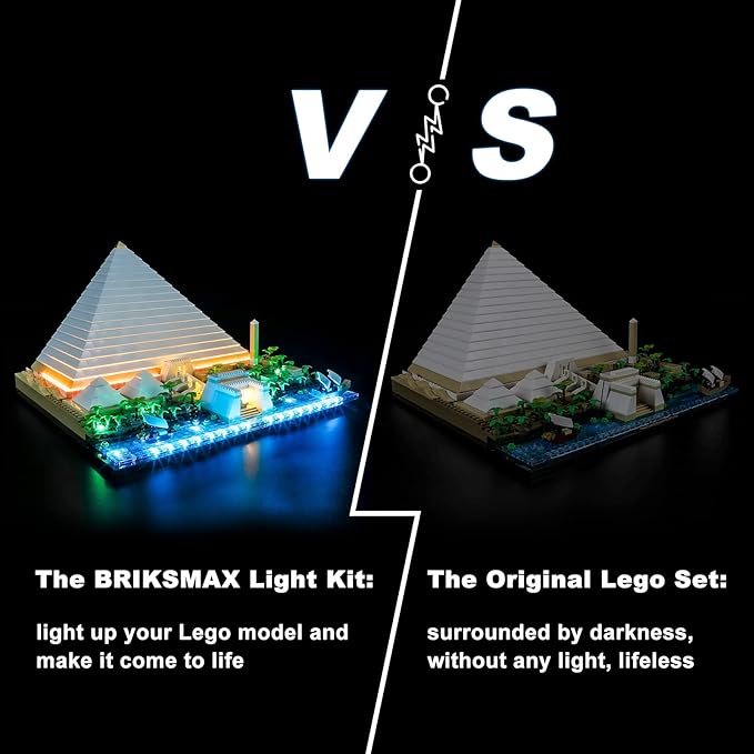 BRIKSMAX Led Lighting Kit for LEGO-21058 Great Pyramid of Giza - Compatible with Lego Architecture Building Blocks Model- Not Include The Lego Set
