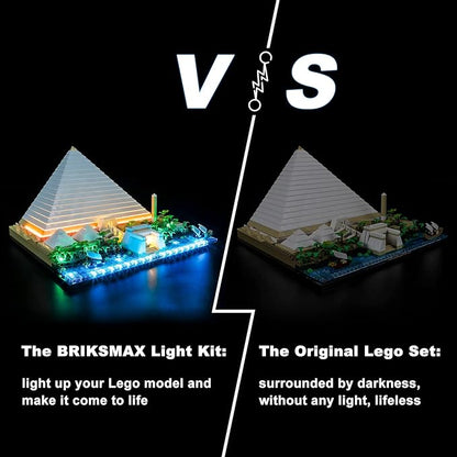 BRIKSMAX Led Lighting Kit for LEGO-21058 Great Pyramid of Giza - Compatible with Lego Architecture Building Blocks Model- Not Include The Lego Set