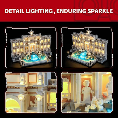BRIKSMAX 2.0 Light Kit for Lego Trevi Fountain -Innovative Led Lighting Compatible with Lego Architecture 21062 - Not Included Lego Set