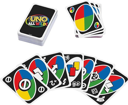 Mattel Games UNO All Wild Card Game for Family Night, Travel Game in Collectible Tin Where All Cards Are Wild, 2-10 Players (Amazon Exclusive)