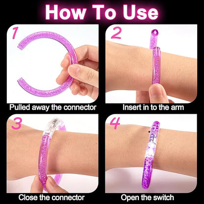 40 Pack Led Glow Sticks Bracelets,Glow in The Dark Bracelets,6 Colors LED Bracelets,Glow Bracelet for Kids and Adults,Light Up Bracelet Party Favors for Birthday,Carnival,Concert and Halloween
