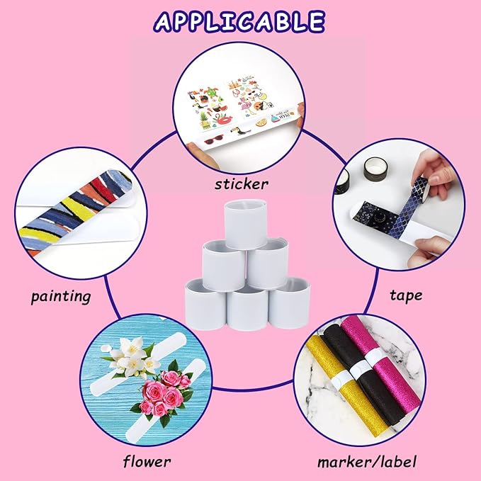 LOMIMOS 42PCS Blank Slap Bracelets,DIY Bands Wristbands Party Favors for Kids School Craft Projects Painting