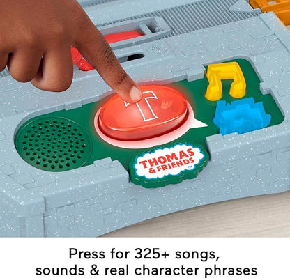 Thomas & Friends Motorized Toy Train Set, Talking Cranky Delivery with Track, Sounds & Phrases for Pretend Play Preschool Kids Ages 3+ Years