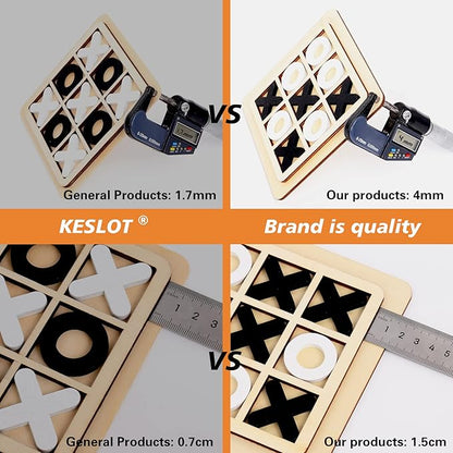 Tic Tac Toe XO Wooden Board Games Desk Toys 3 Pack Classical Family Children Kids Educational Toy