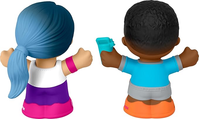 Fisher-Price Little People Toddler Toys Barbie Wellness Figure Set with 2 Characters for Preschool Pretend Play Kids Ages 18+ Months