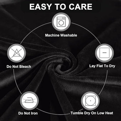 FestiCorp Recliner Chair Covers Real Velvet 4-Pieces Recliner Covers for Small Lazy Boy Recliner Chair Stretch Recliner Sofa Slipcovers Furniture Protector with Side Pocket & Elastic Bottom, Black