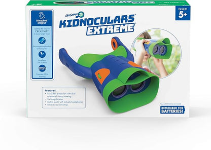 Educational Insights GeoSafari Jr. Kidnoculars Extreme, Kids Binoculars With Audio, Perfect Outdoor Toy For Ages 5+