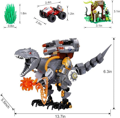 ENJBRICK Dinosaur Building Set for Boys 8-14 Years,Dino Toy for Boys and Girls, with Truck,Baby Dino for Movie Fans Birthday Gifts
