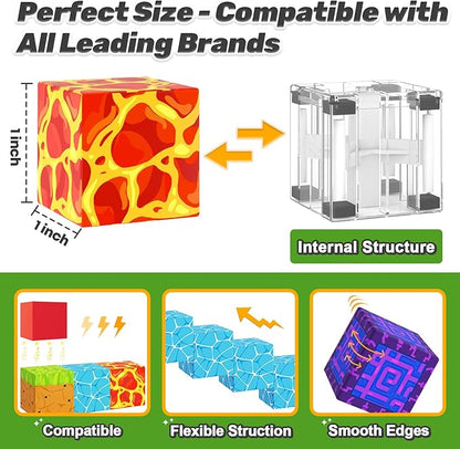 Magnetic Blocks - Build Mine Magnet World Magic Portal Set, Magnetic Tiles Building Blocks Toddler Toys STEM Sensory Outdoor Toys for 3+ Year Old Boys & Girls, Creative Kids Games Kids Toys 84PCS