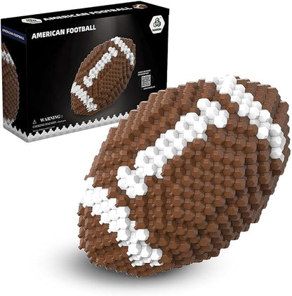 Football Block Set, Adults challenging STEM Block Decoration, Miniature 3D Educational Toys for 14 15 16 Years and Above, (399 Pieces)