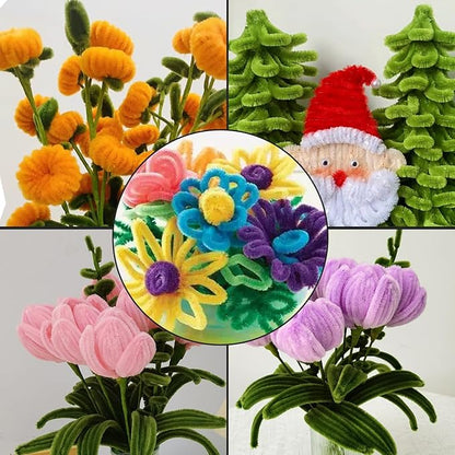 Cldamecy 100 pcs Olive Green Pipe Cleaners with 20 pcs Googly Eyes,Chenille Stems for Craft Project,Craft Pipe Cleaners for DIY Projects,Arts and Holiday Decoration