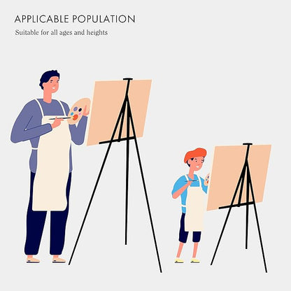 Artify 73 Inches Double Tier Easel Stand, Adjustable Height from 22-73”, 3 in 1, for Painting and Display with a Carrying Bag, 1PACK