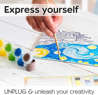 Faber-Castell Paint by Number Museum Series - Vincent Van Gogh, The Starry Night - Paint by Numbers for Adult Beginners & Young Artists (Packaging May Vary)