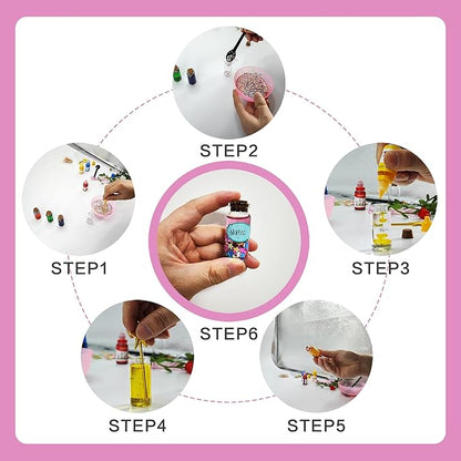 Fairy Mixies Potions Set with Magic for Kids, DIY 19 Bottles Mixies Potions for Christmas, Creativity‌ Art Craft Toy for Girls, Fun Birthday Gift Toys for Girl 6 7 8 9 10