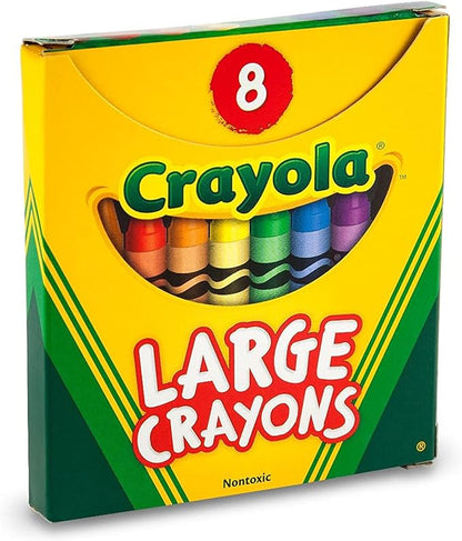 Crayola Large Crayons - Assorted (8 Count), Giant Crayons for Kids & Toddlers, Ages 2+