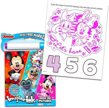 Imagine Ink No Mess Coloring Book Super Set ~ Bundle Includes 3 No Mess Magic Ink Activity Books Featuring Trolls, Minions, and Disney Junior (Imagine Ink Coloring Books).