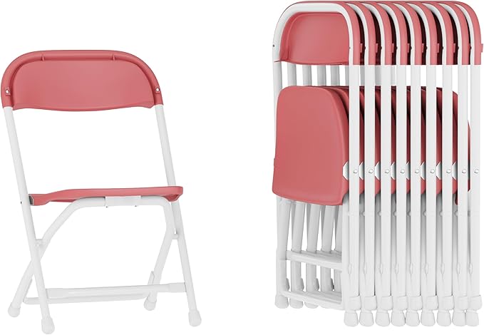 Flash Furniture Timmy 10 Pack Kids Burgundy Plastic Folding Chair