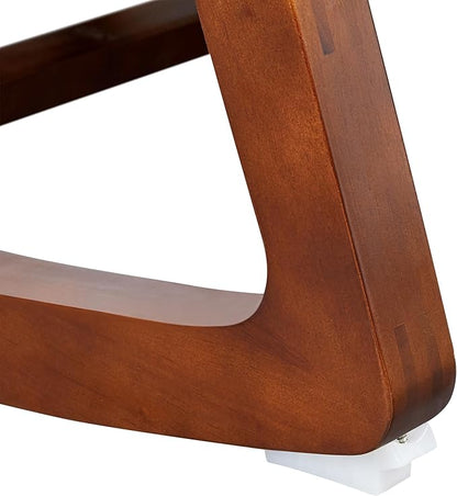 Yaheetech Upholstered Rocking Chair, Boucle Glider Chair Nursery Chair with High Back and Side Pocket, Rocking Accent Armchair with Rubber Wood Legs for Living Room/Bedroom/Nursery, Ivory