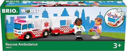 BRIO World – 36035 Rescue Ambulance | Train Set Accessory for Kids Aged 3 Years Up