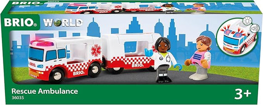 BRIO World – 36035 Rescue Ambulance | Train Set Accessory for Kids Aged 3 Years Up