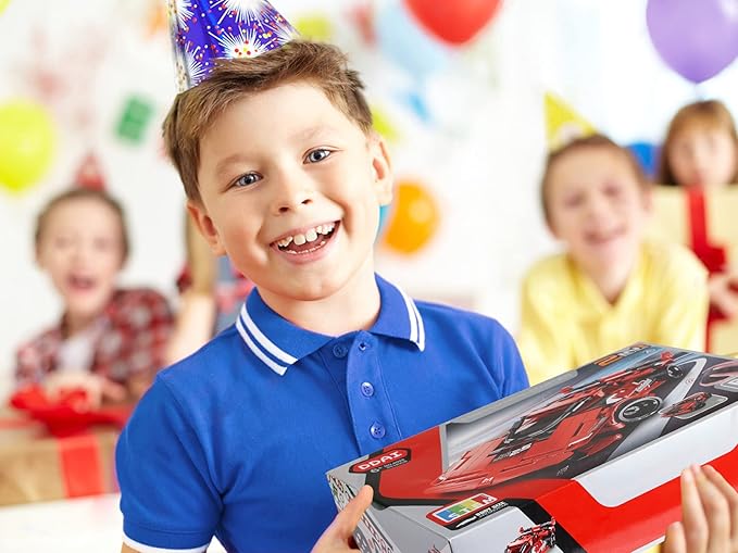 RC Toy Best Birthday Gifts for Age 6 7 8 9 10 11 12 Years Old Kids Boys Girls 2 in 1 Remote Control Racing Car Building Blocks 351 Pcs DIY Building Kits Engineering Construction Toy