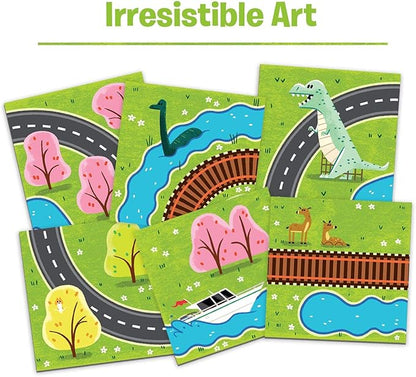 Ravensburger Rivers, Roads and Rails - Innovative Matching Game for Kids | Encourages Strategic Thinking | Award-Winning Design