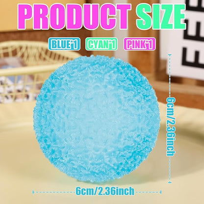 3Pc Big Soft Sensory Stress Balls, Textured Memory Gel Soft Fidget Toys, Large Sensory Soft Fidget Toy for Kids/Adults, Anxiety Relief Squeeze Ball for Autism/ADHD, Party Favors Gifts (Random Color)