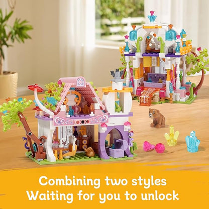 Girls Princess Castle Building Set with LED Light,Friends Construction Educational Xmas Gift Toy for Kids Age 6-12 and Up 414 PCS